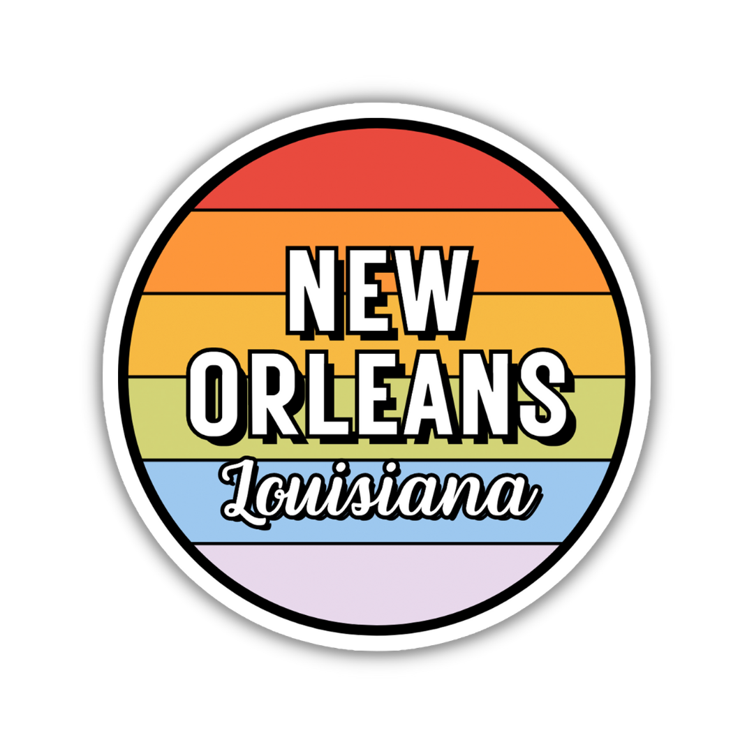 New Orleans, Louisiana Circle Sticker