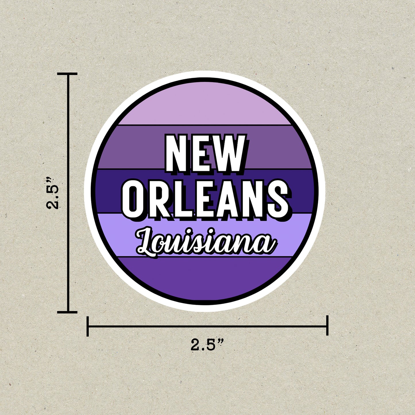 New Orleans, Louisiana Circle Sticker