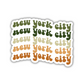 New York City Retro Sticker