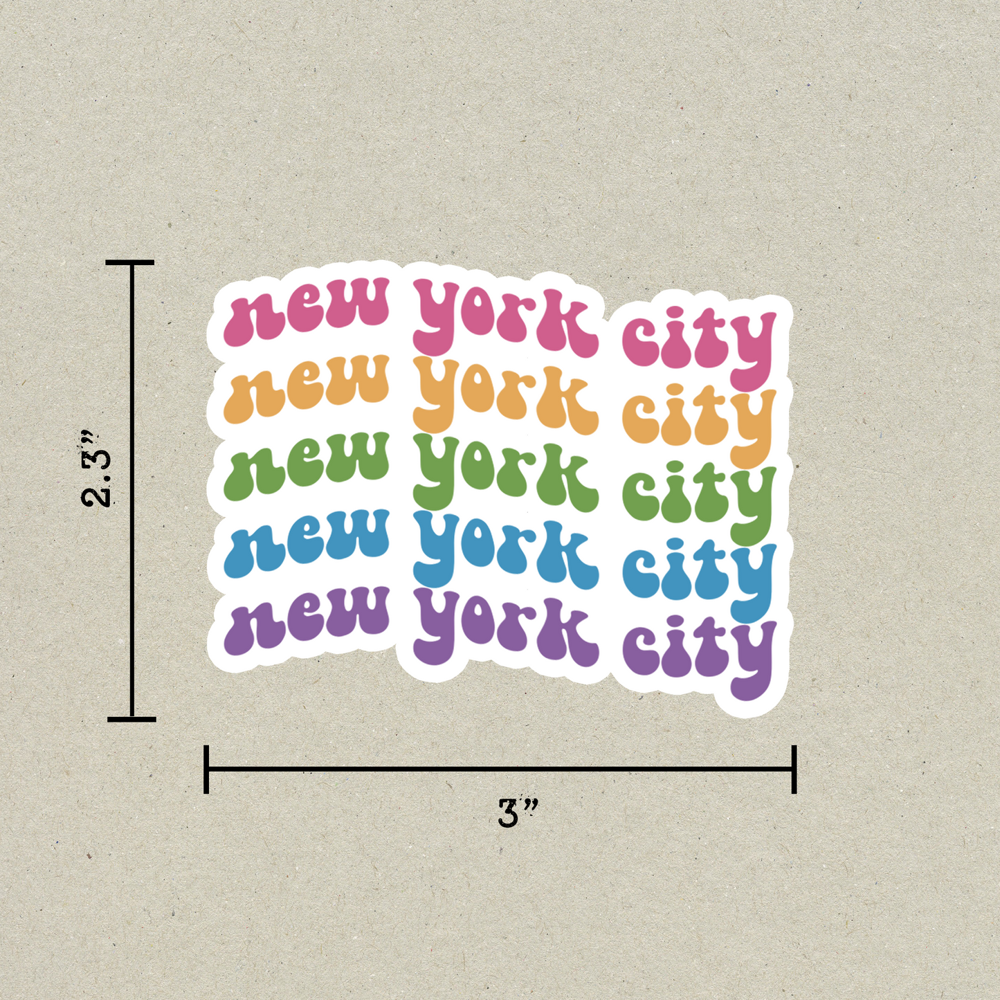 New York City Retro Sticker