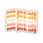 New York City Retro Sticker