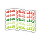 New York City Retro Sticker