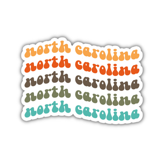 North Carolina Retro Sticker