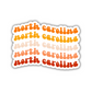 North Carolina Retro Sticker