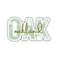 OAK Oakland Airport Code Sticker