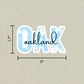 OAK Oakland Airport Code Sticker
