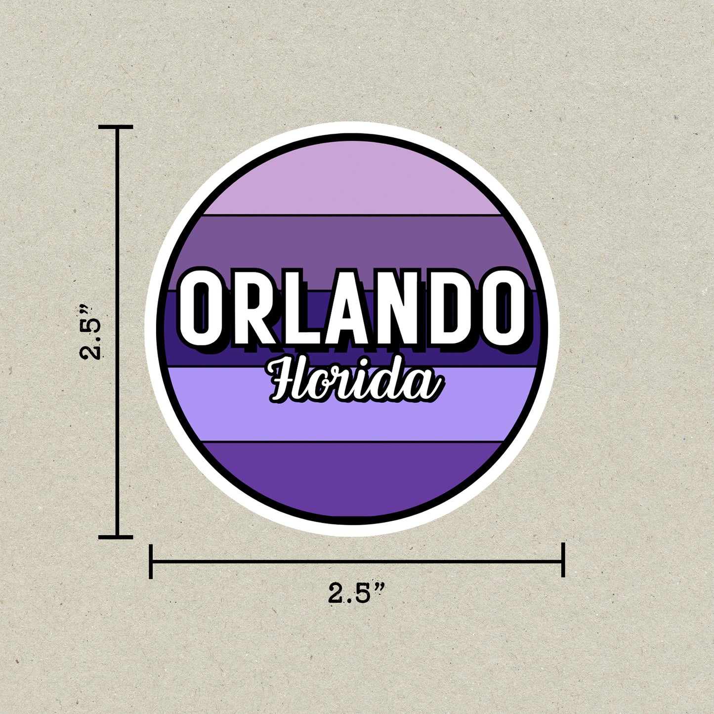 Orlando, Florida Circle Sticker