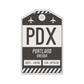 PDX Vintage Luggage Tag Sticker