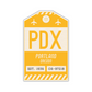 PDX Vintage Luggage Tag Sticker