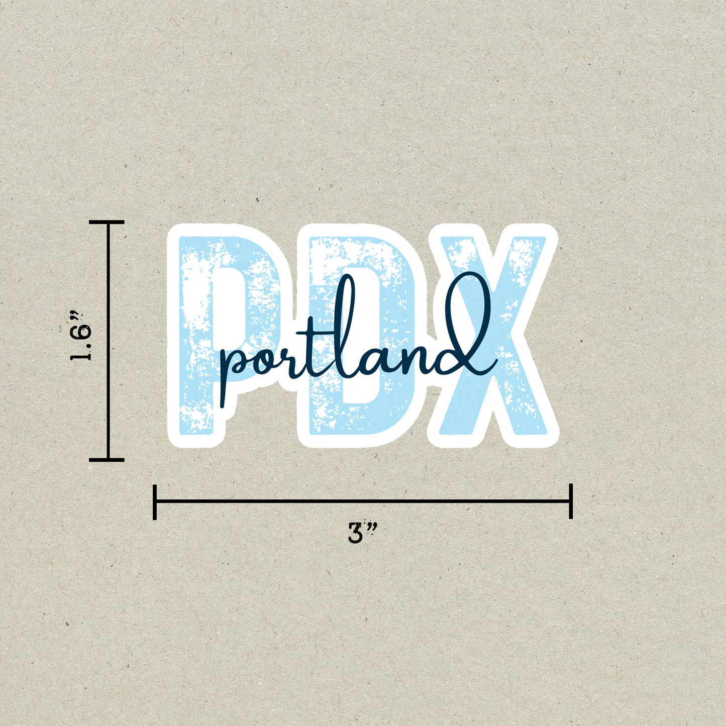 PDX Portland Airport Code Sticker