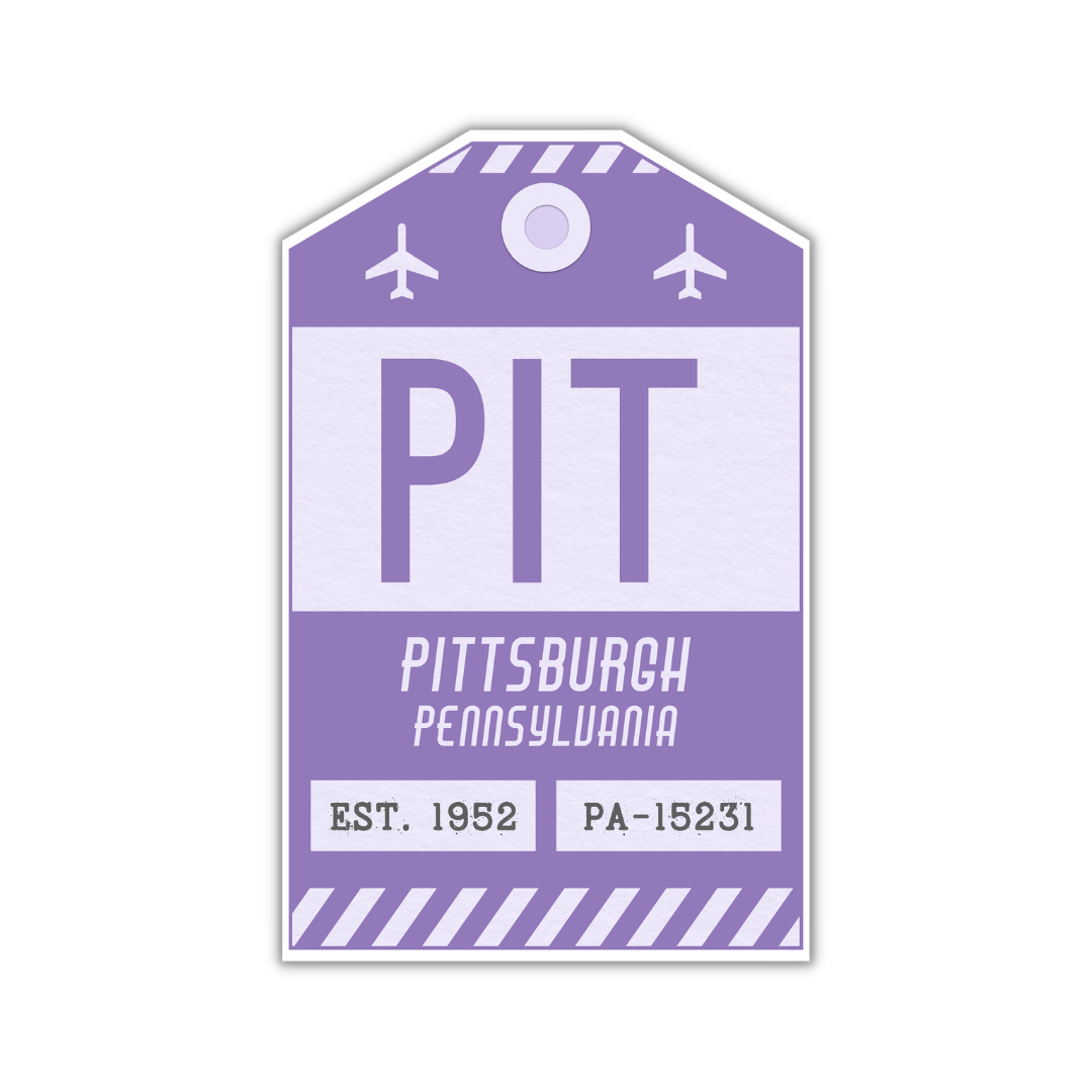 PIT Vintage Luggage Tag Sticker