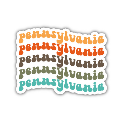 Pennsylvania Retro Sticker