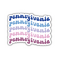 Pennsylvania Retro Sticker