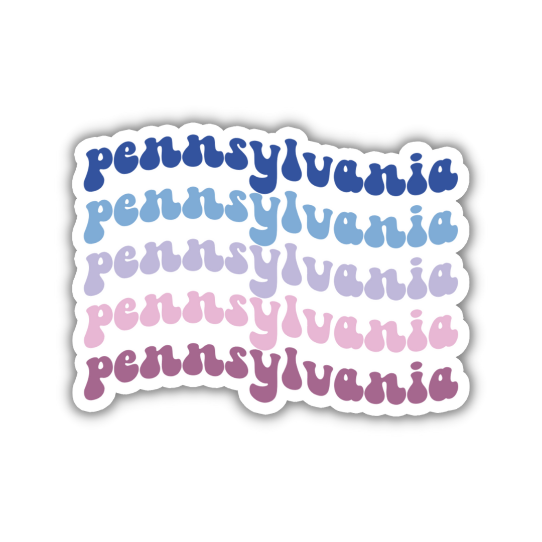Pennsylvania Retro Sticker