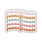 Pennsylvania Retro Sticker