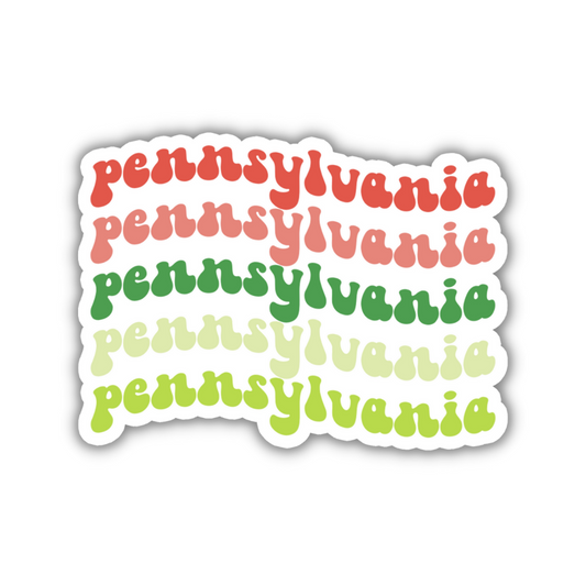 Pennsylvania Retro Sticker