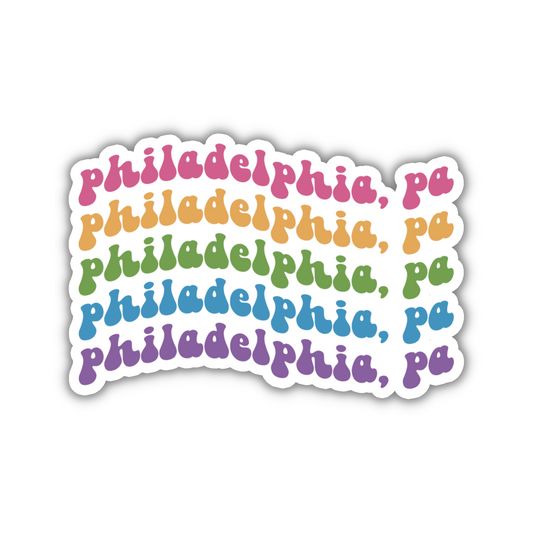 Philadelphia, PA Retro Sticker