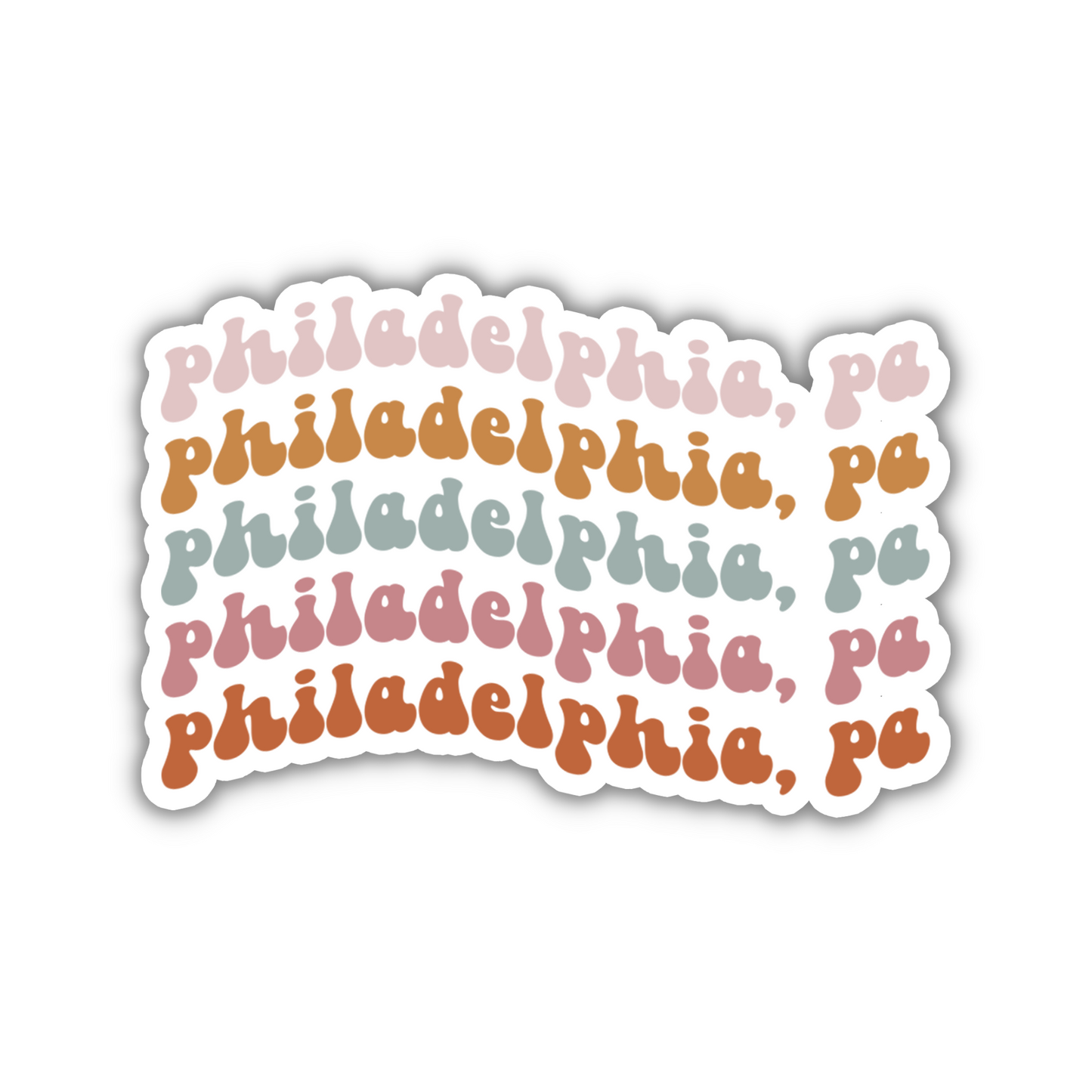 Philadelphia, PA Retro Sticker