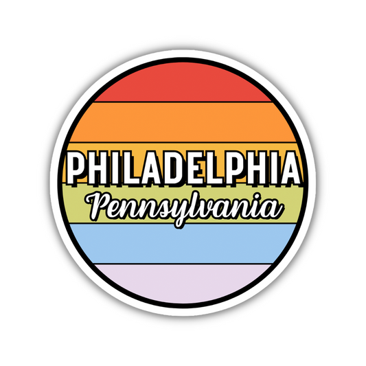 Philadelphia, Pennsylvania Circle Sticker