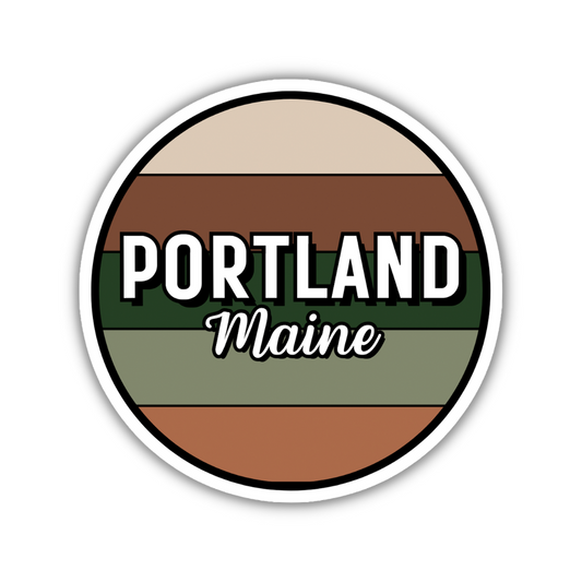 Portland, Maine Circle Sticker
