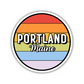 Portland, Maine Circle Sticker