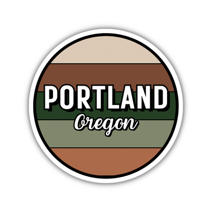 Portland, Oregon Circle Sticker