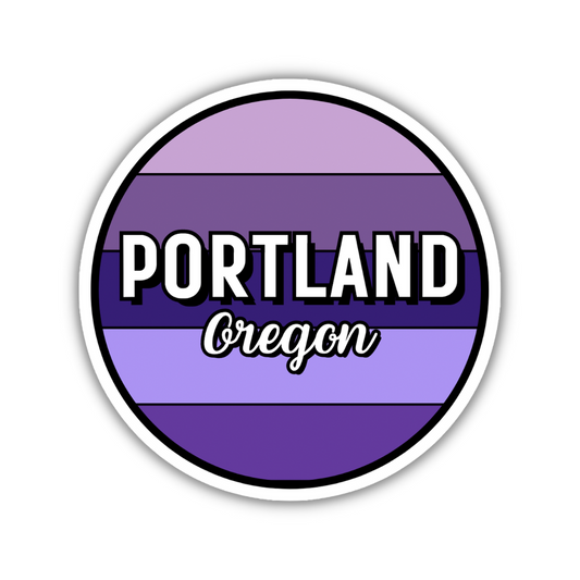 Portland, Oregon Circle Sticker