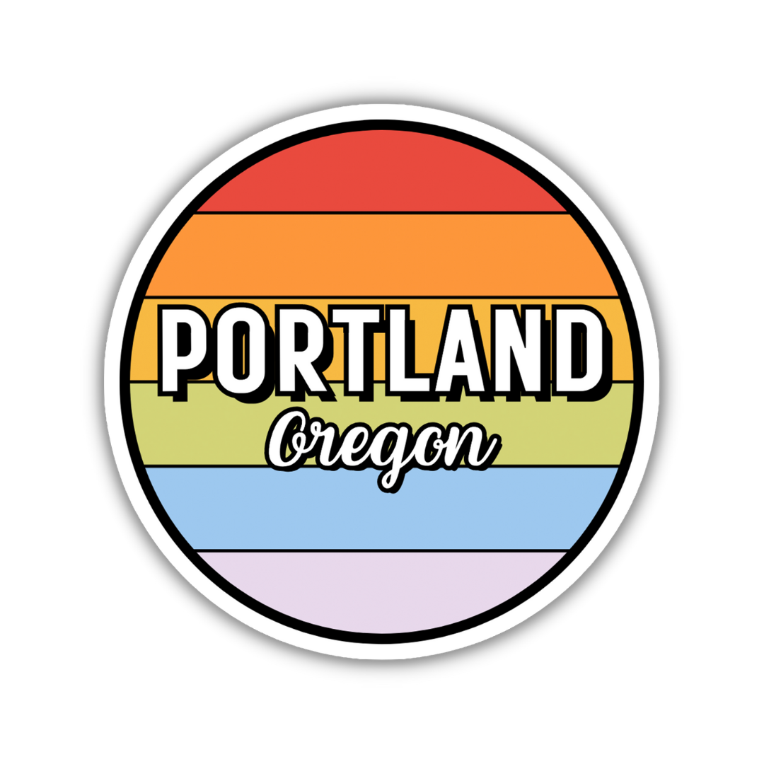 Portland, Oregon Circle Sticker