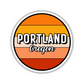 Portland, Oregon Circle Sticker