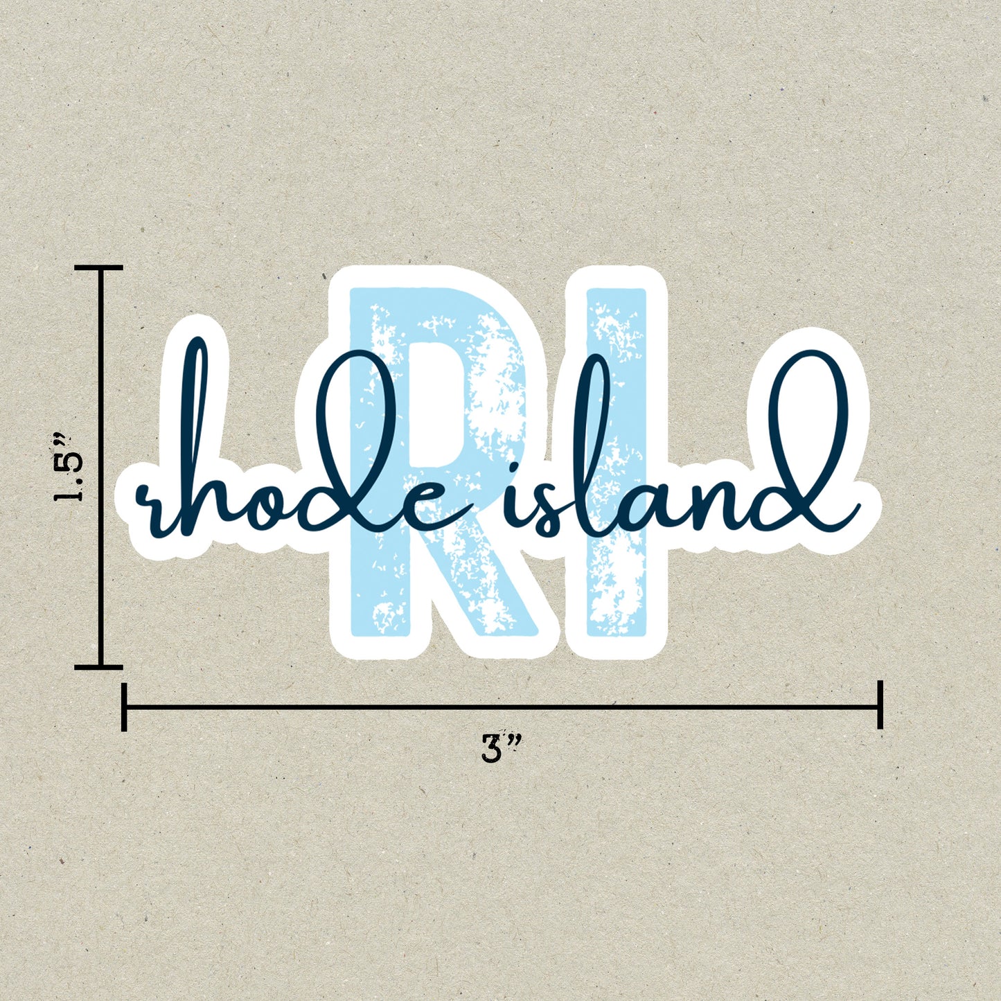 Rhode Island State Code Sticker