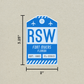 RSW Vintage Luggage Tag Sticker