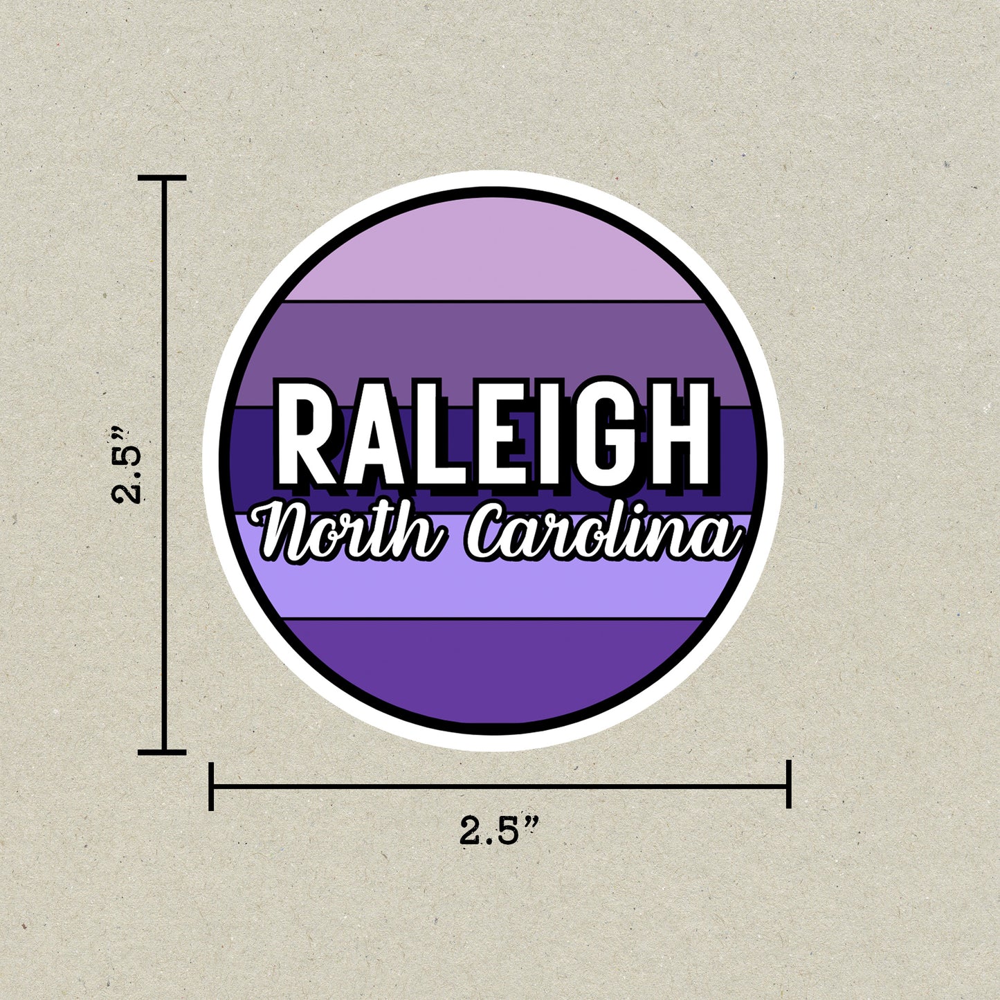 Raleigh, North Carolina Circle Sticker