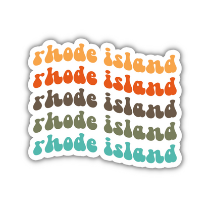 Rhode Island Retro Sticker