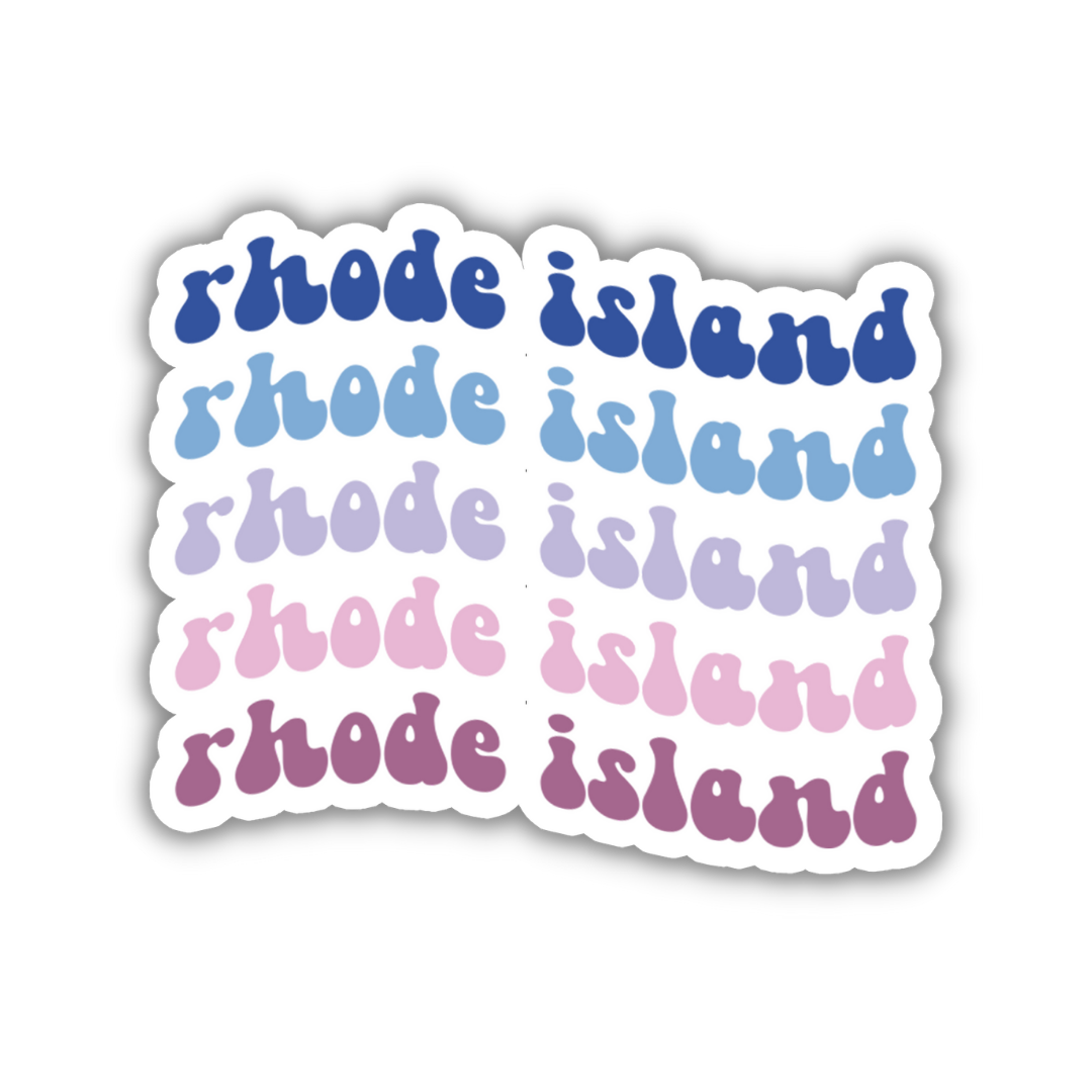 Rhode Island Retro Sticker