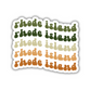 Rhode Island Retro Sticker