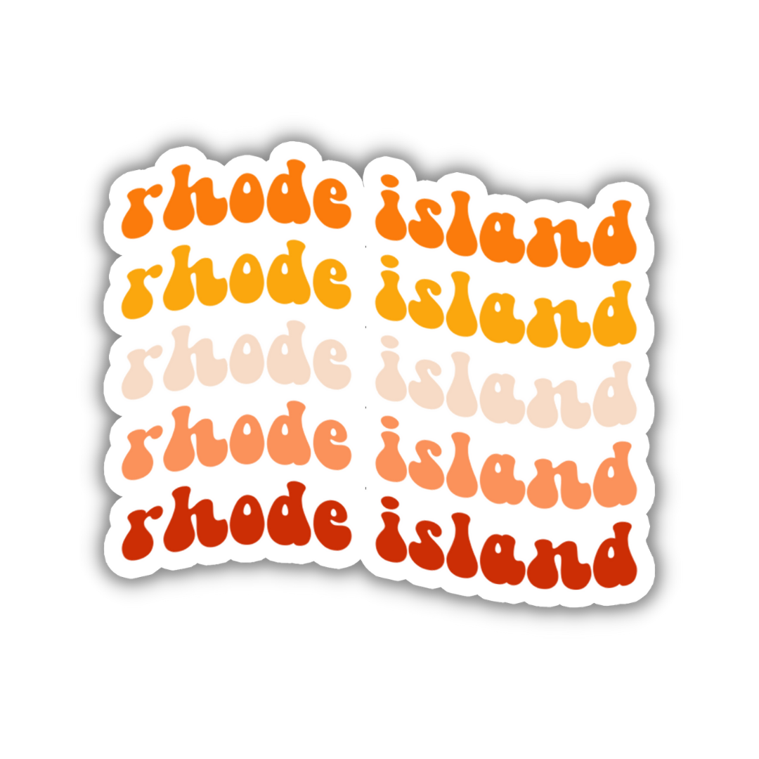 Rhode Island Retro Sticker