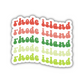 Rhode Island Retro Sticker