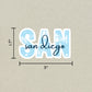 SAN San Diego Airport Code Sticker