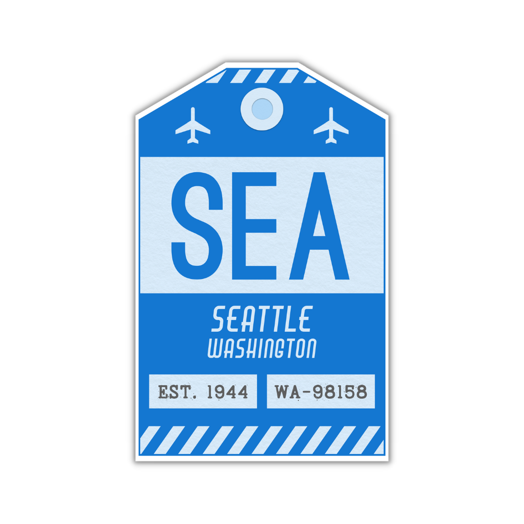 SEA Vintage Luggage Tag Sticker