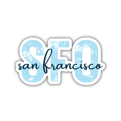 San Francisco SFO Airport Code Sticker