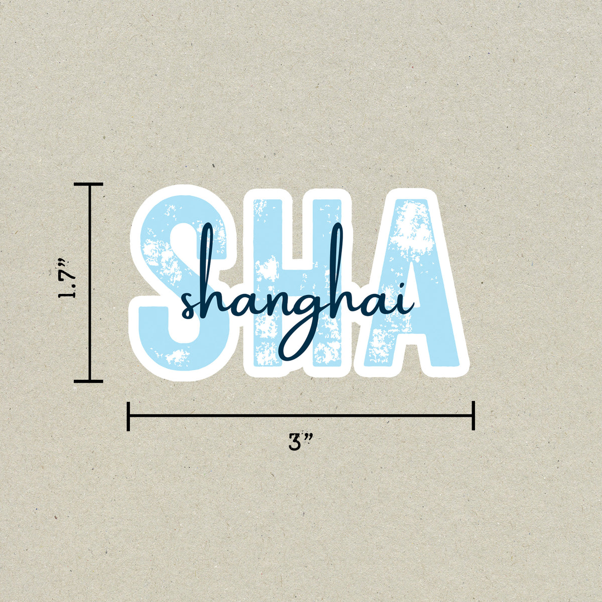 SHA Shanghai Airport Code Sticker – TravelBeeTags