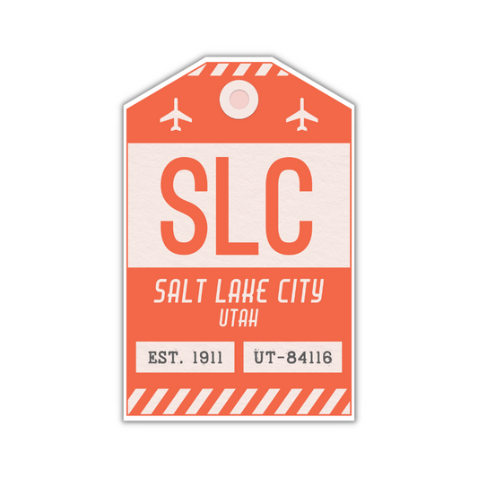 SLC Vintage Luggage Tag Sticker