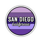 San Diego, California Circle Sticker