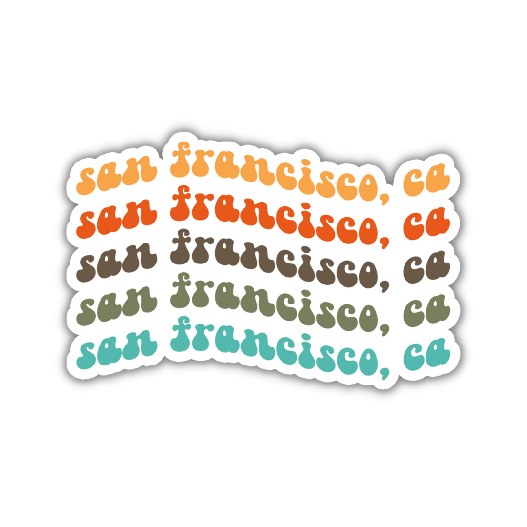 San Francisco, CA Retro Sticker
