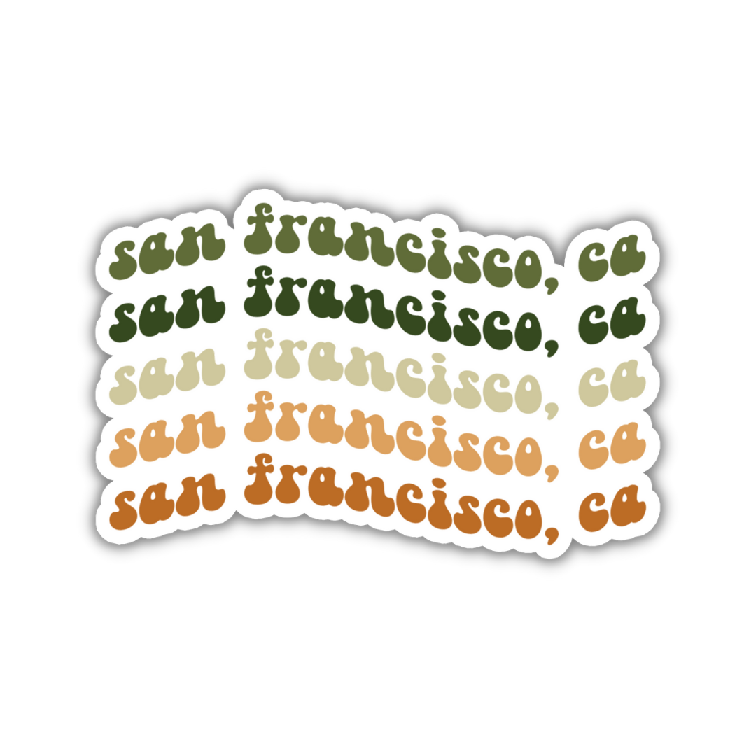 San Francisco, CA Retro Sticker