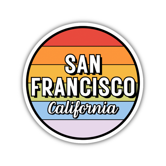 San Francisco, California Circle Sticker