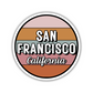 San Francisco, California Circle Sticker