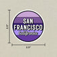 San Francisco, California Circle Sticker