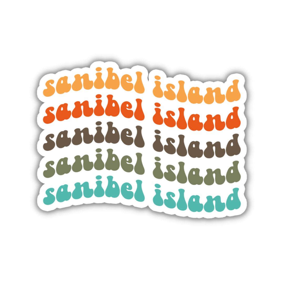 Sanibel Island Retro Sticker