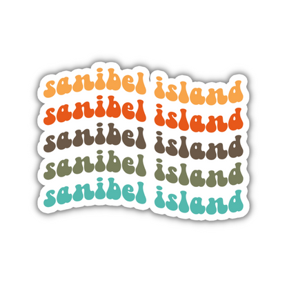 Sanibel Island Retro Sticker